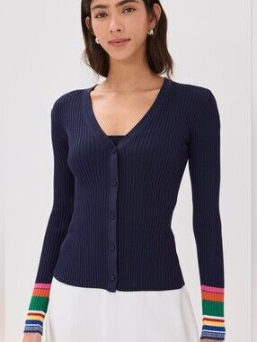 Staud Cargo Sweater - Navy Multi